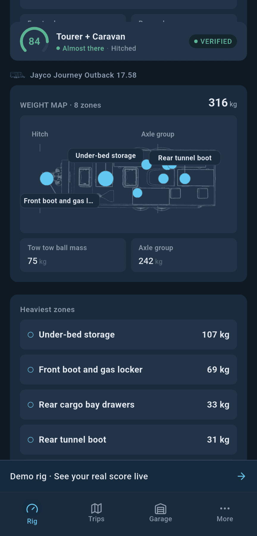 loadmate app — See where the weight really sits